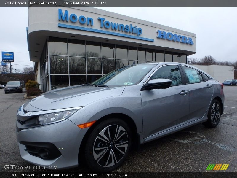 Lunar Silver Metallic / Black 2017 Honda Civic EX-L Sedan