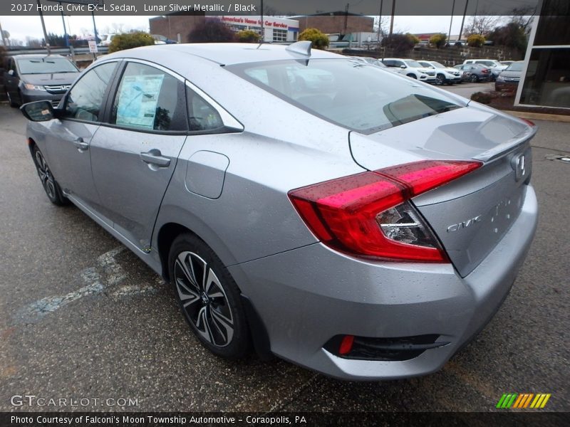 Lunar Silver Metallic / Black 2017 Honda Civic EX-L Sedan