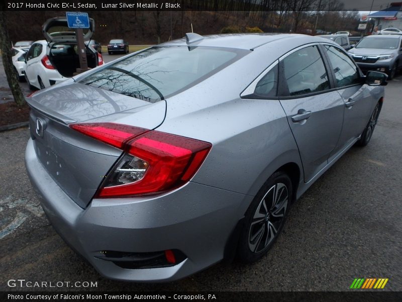 Lunar Silver Metallic / Black 2017 Honda Civic EX-L Sedan