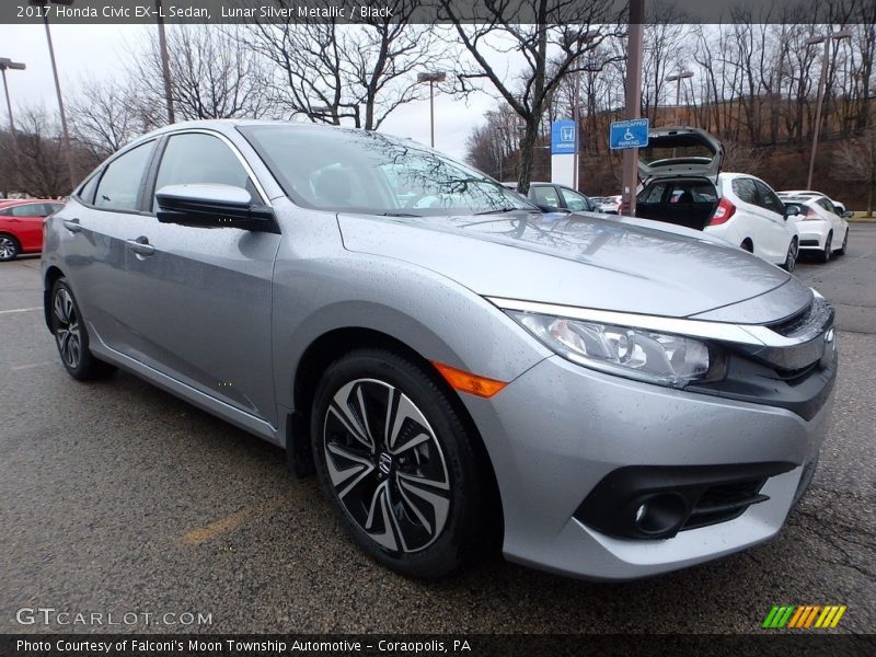 Lunar Silver Metallic / Black 2017 Honda Civic EX-L Sedan