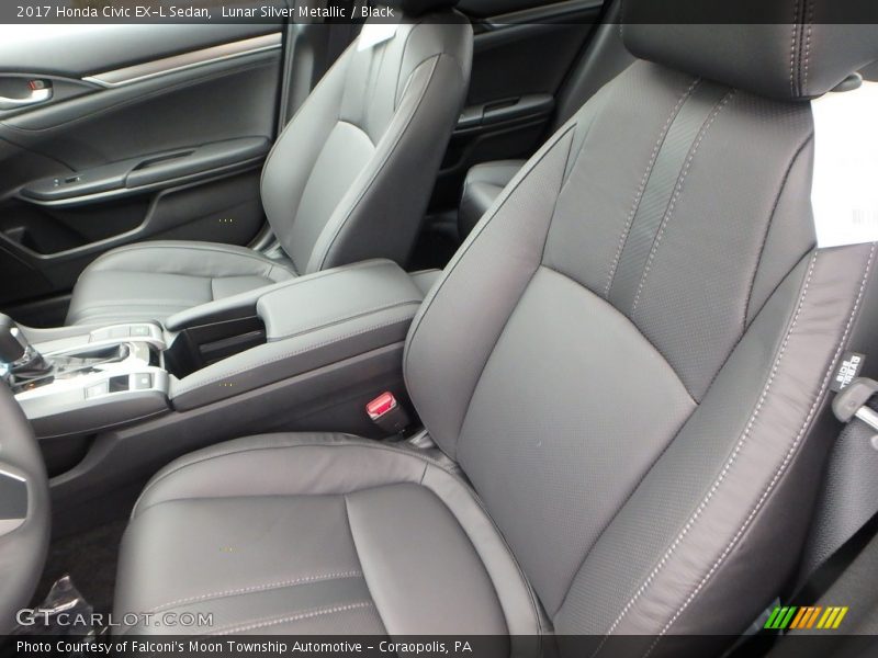 Lunar Silver Metallic / Black 2017 Honda Civic EX-L Sedan