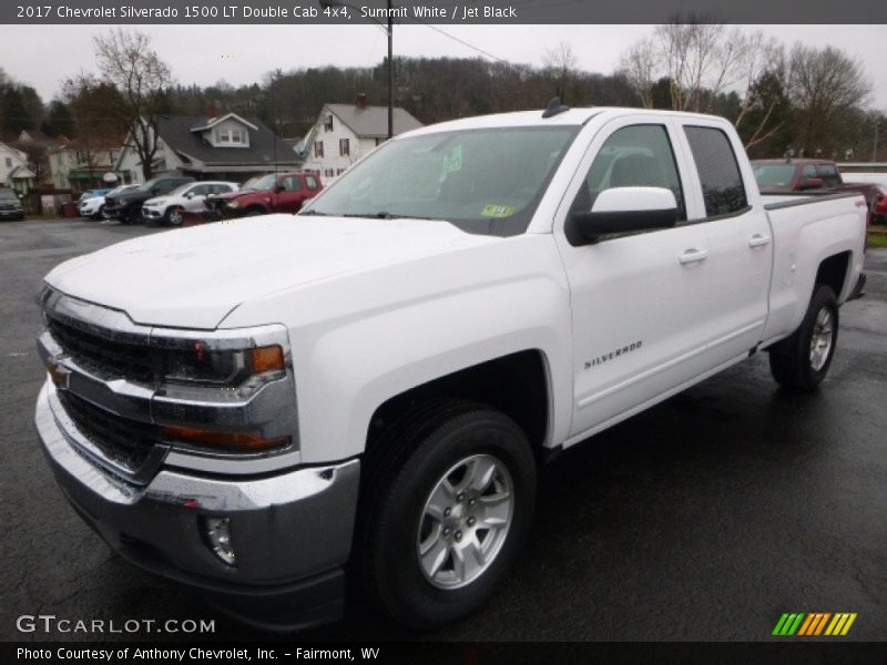 Summit White / Jet Black 2017 Chevrolet Silverado 1500 LT Double Cab 4x4