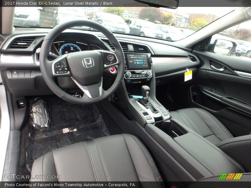 Lunar Silver Metallic / Black 2017 Honda Civic EX-L Sedan