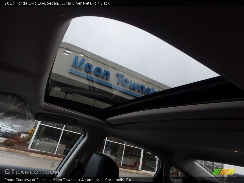 Lunar Silver Metallic / Black 2017 Honda Civic EX-L Sedan