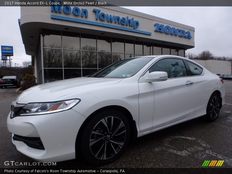 White Orchid Pearl / Black 2017 Honda Accord EX-L Coupe