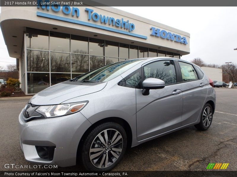 Lunar Silver Pearl / Black 2017 Honda Fit EX