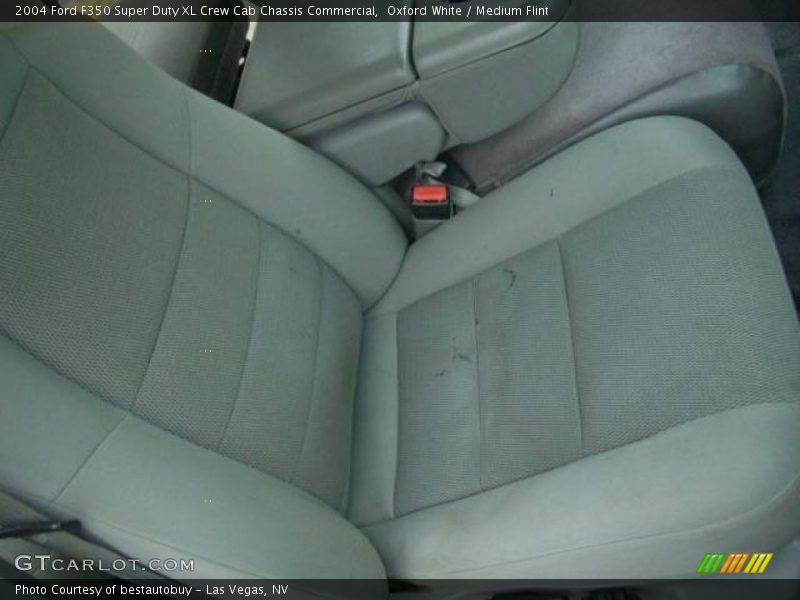 Oxford White / Medium Flint 2004 Ford F350 Super Duty XL Crew Cab Chassis Commercial