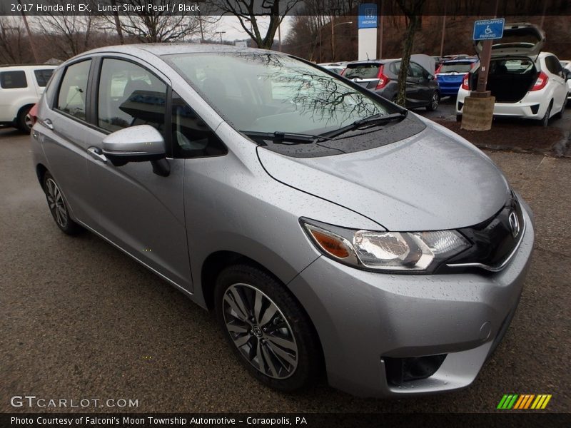 Lunar Silver Pearl / Black 2017 Honda Fit EX