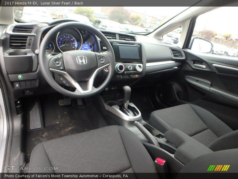 Lunar Silver Pearl / Black 2017 Honda Fit EX