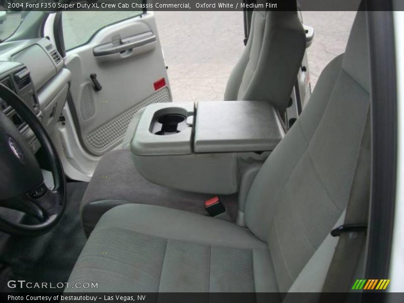 Oxford White / Medium Flint 2004 Ford F350 Super Duty XL Crew Cab Chassis Commercial