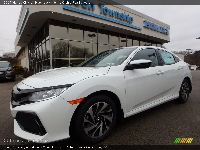 White Orchid Pearl / Ivory 2017 Honda Civic LX Hatchback