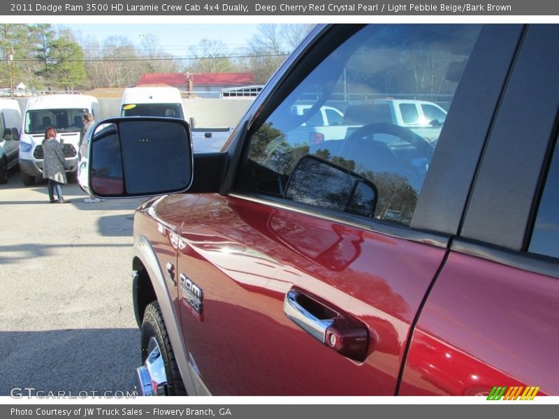 Deep Cherry Red Crystal Pearl / Light Pebble Beige/Bark Brown 2011 Dodge Ram 3500 HD Laramie Crew Cab 4x4 Dually