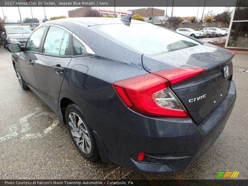 Aegean Blue Metallic / Ivory 2017 Honda Civic EX Sedan
