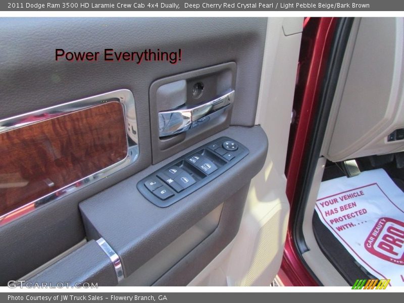 Deep Cherry Red Crystal Pearl / Light Pebble Beige/Bark Brown 2011 Dodge Ram 3500 HD Laramie Crew Cab 4x4 Dually