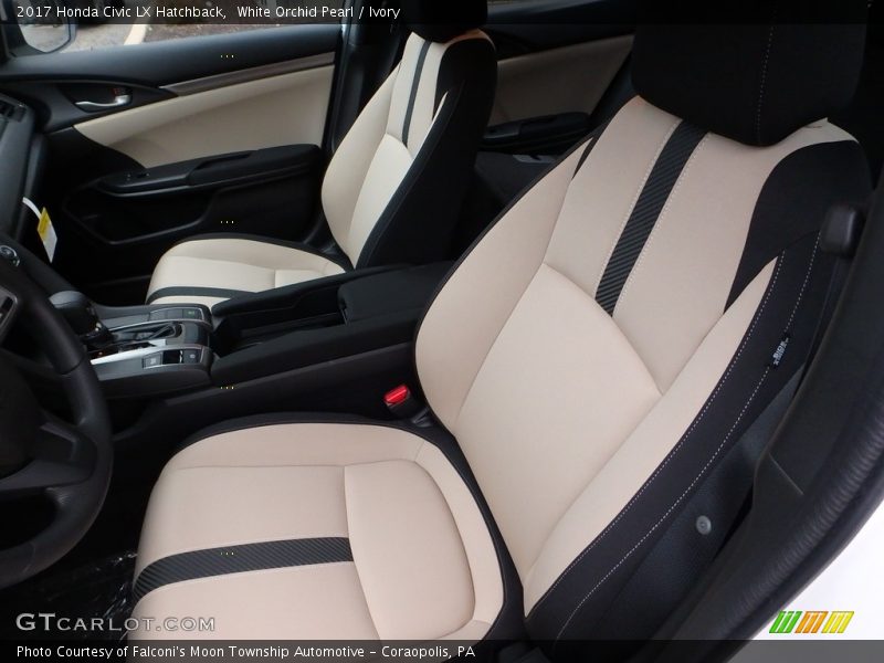 White Orchid Pearl / Ivory 2017 Honda Civic LX Hatchback
