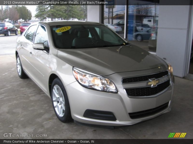 Champagne Silver Metallic / Jet Black/Titanium 2013 Chevrolet Malibu LT
