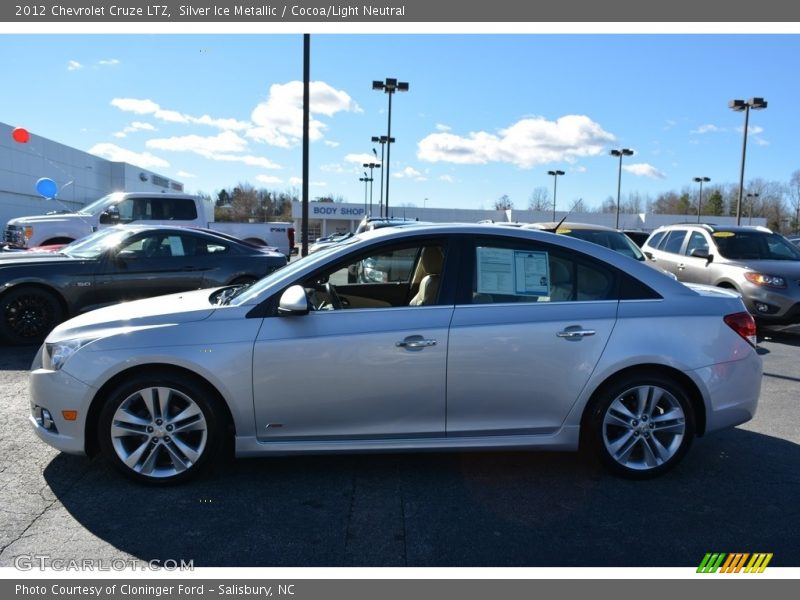 Silver Ice Metallic / Cocoa/Light Neutral 2012 Chevrolet Cruze LTZ