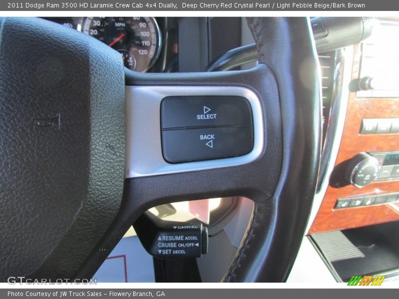 Deep Cherry Red Crystal Pearl / Light Pebble Beige/Bark Brown 2011 Dodge Ram 3500 HD Laramie Crew Cab 4x4 Dually