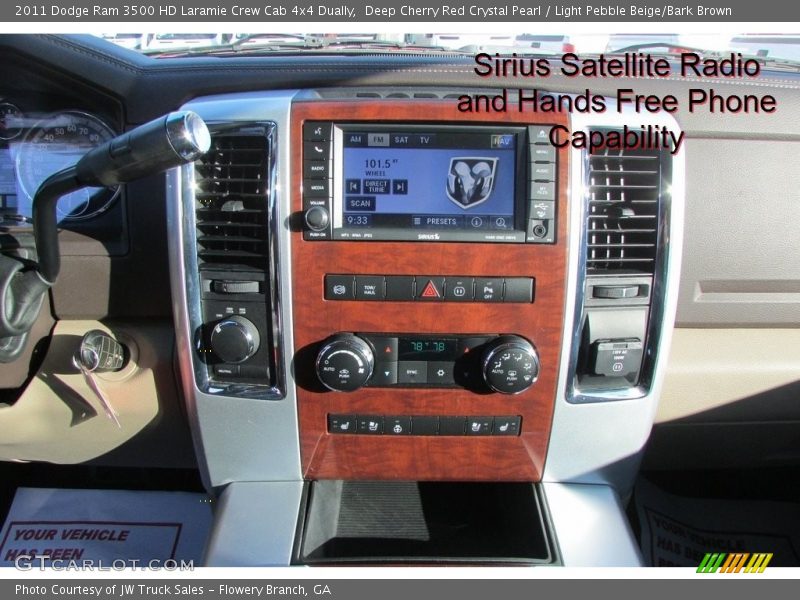 Deep Cherry Red Crystal Pearl / Light Pebble Beige/Bark Brown 2011 Dodge Ram 3500 HD Laramie Crew Cab 4x4 Dually