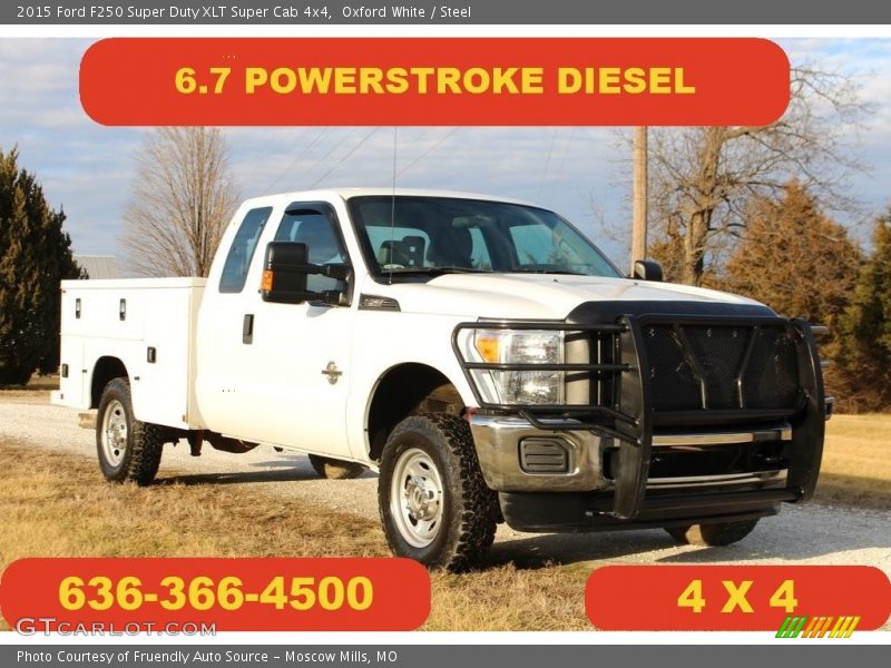 Oxford White / Steel 2015 Ford F250 Super Duty XLT Super Cab 4x4