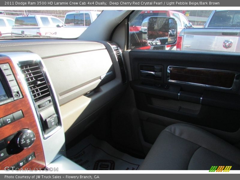 Deep Cherry Red Crystal Pearl / Light Pebble Beige/Bark Brown 2011 Dodge Ram 3500 HD Laramie Crew Cab 4x4 Dually