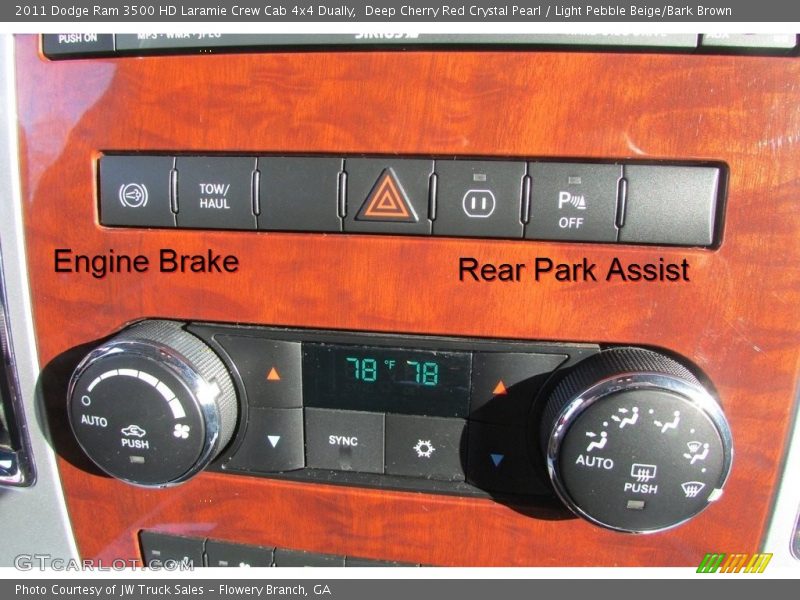 Deep Cherry Red Crystal Pearl / Light Pebble Beige/Bark Brown 2011 Dodge Ram 3500 HD Laramie Crew Cab 4x4 Dually