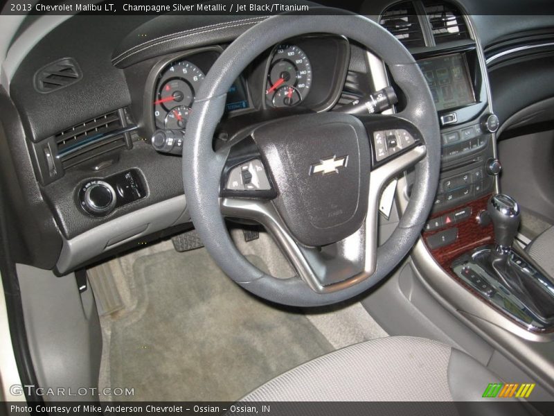 Champagne Silver Metallic / Jet Black/Titanium 2013 Chevrolet Malibu LT