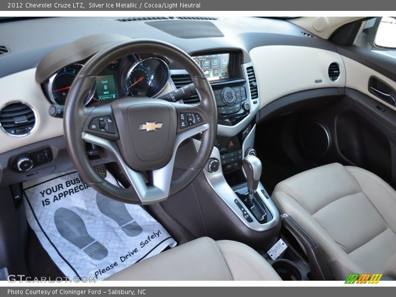 Silver Ice Metallic / Cocoa/Light Neutral 2012 Chevrolet Cruze LTZ