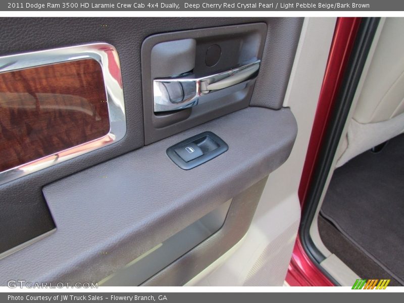 Deep Cherry Red Crystal Pearl / Light Pebble Beige/Bark Brown 2011 Dodge Ram 3500 HD Laramie Crew Cab 4x4 Dually