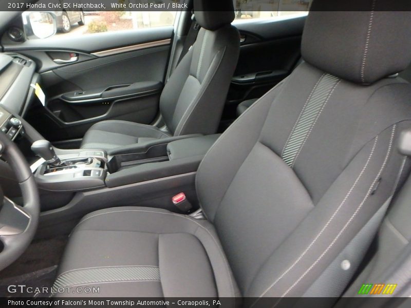 White Orchid Pearl / Black 2017 Honda Civic EX Hatchback