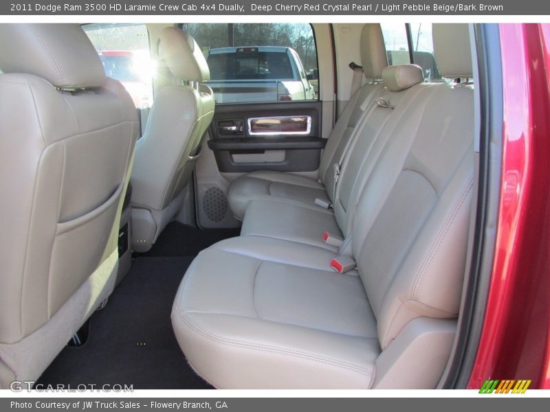 Deep Cherry Red Crystal Pearl / Light Pebble Beige/Bark Brown 2011 Dodge Ram 3500 HD Laramie Crew Cab 4x4 Dually