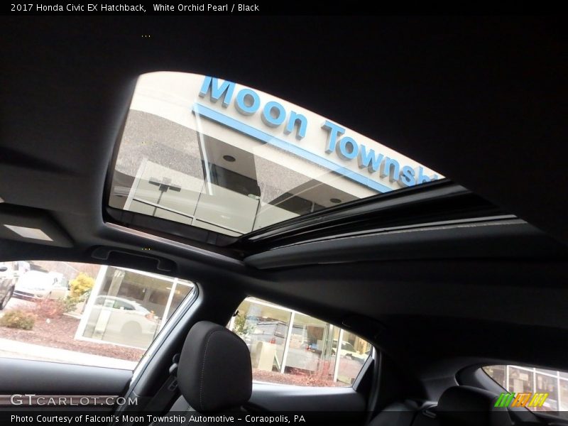 White Orchid Pearl / Black 2017 Honda Civic EX Hatchback