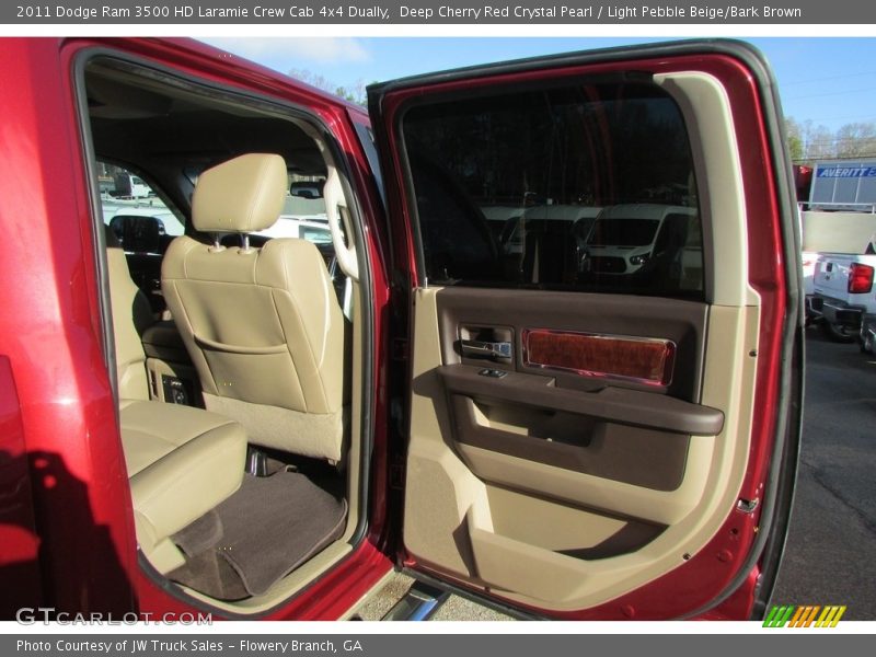 Deep Cherry Red Crystal Pearl / Light Pebble Beige/Bark Brown 2011 Dodge Ram 3500 HD Laramie Crew Cab 4x4 Dually