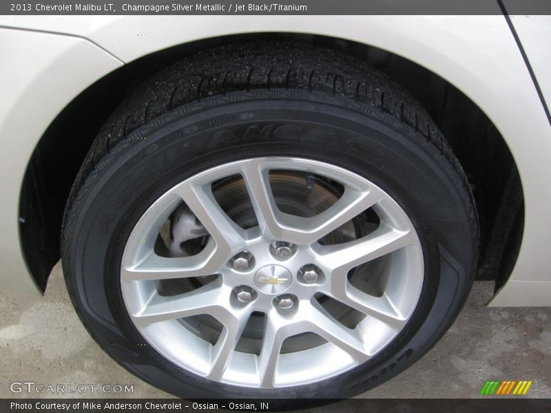Champagne Silver Metallic / Jet Black/Titanium 2013 Chevrolet Malibu LT