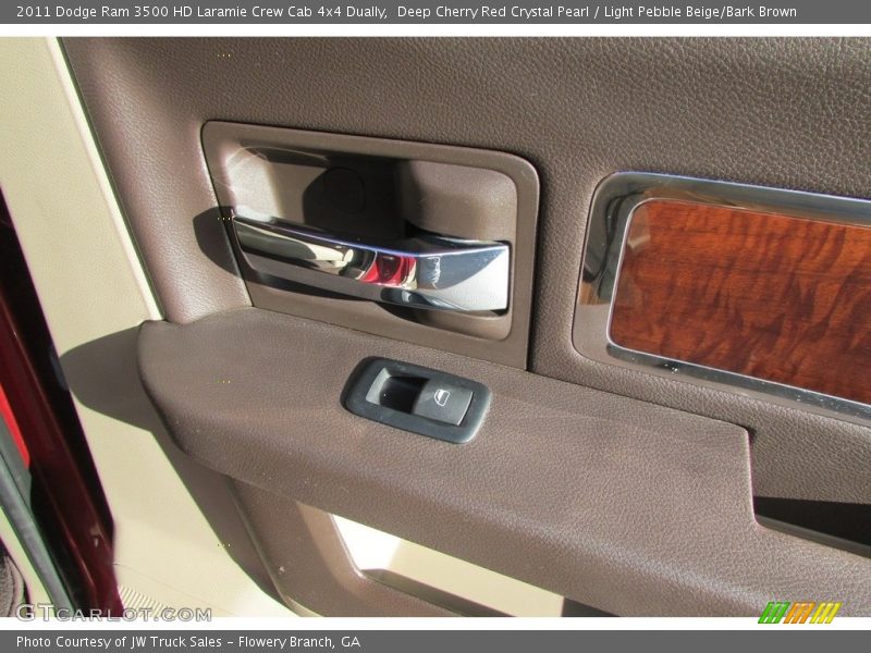 Deep Cherry Red Crystal Pearl / Light Pebble Beige/Bark Brown 2011 Dodge Ram 3500 HD Laramie Crew Cab 4x4 Dually