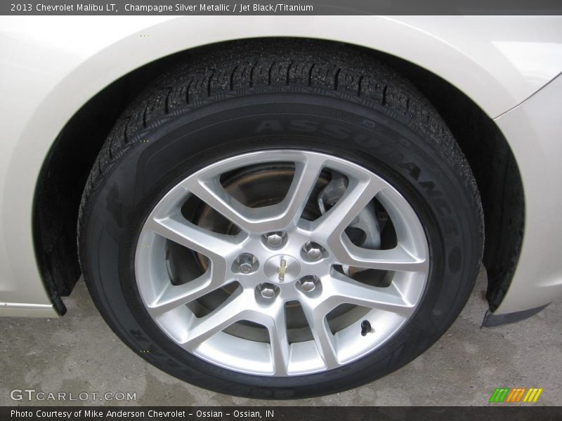 Champagne Silver Metallic / Jet Black/Titanium 2013 Chevrolet Malibu LT