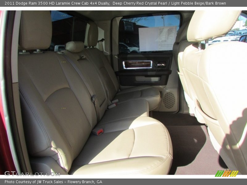 Deep Cherry Red Crystal Pearl / Light Pebble Beige/Bark Brown 2011 Dodge Ram 3500 HD Laramie Crew Cab 4x4 Dually