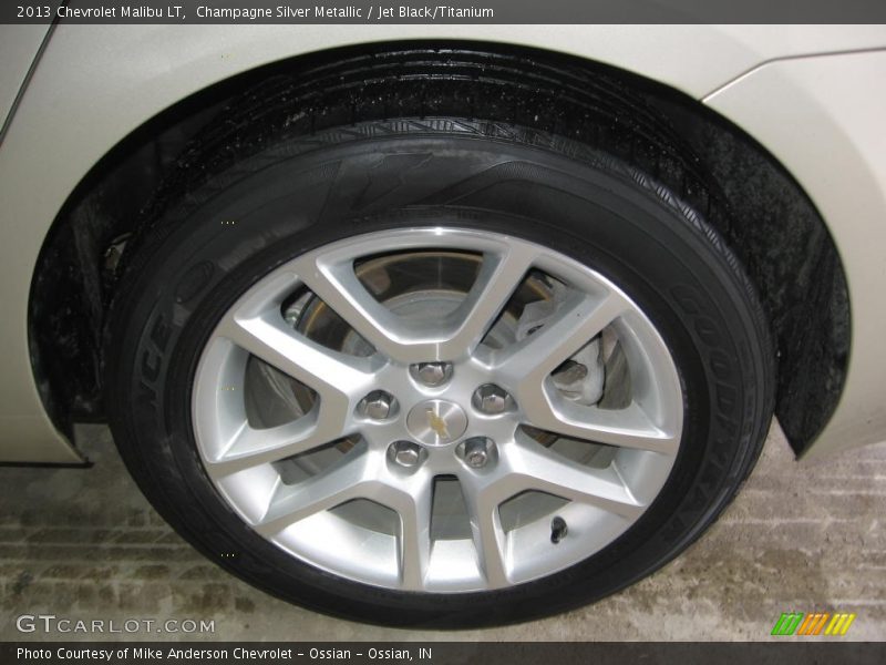 Champagne Silver Metallic / Jet Black/Titanium 2013 Chevrolet Malibu LT