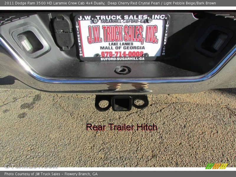 Deep Cherry Red Crystal Pearl / Light Pebble Beige/Bark Brown 2011 Dodge Ram 3500 HD Laramie Crew Cab 4x4 Dually