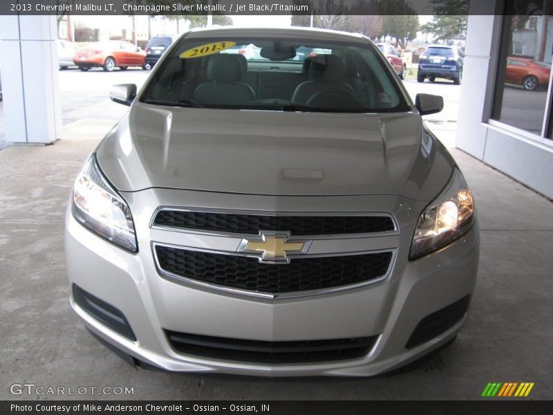 Champagne Silver Metallic / Jet Black/Titanium 2013 Chevrolet Malibu LT