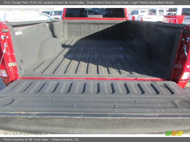 Deep Cherry Red Crystal Pearl / Light Pebble Beige/Bark Brown 2011 Dodge Ram 3500 HD Laramie Crew Cab 4x4 Dually