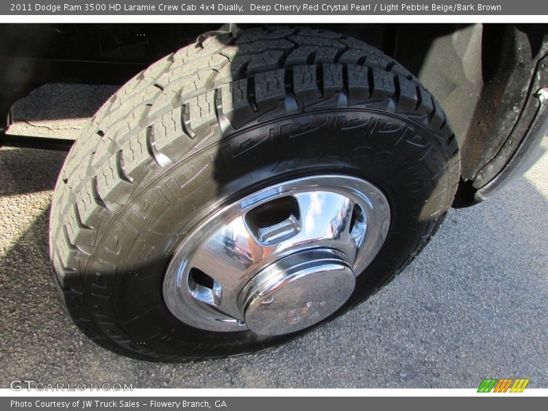 Deep Cherry Red Crystal Pearl / Light Pebble Beige/Bark Brown 2011 Dodge Ram 3500 HD Laramie Crew Cab 4x4 Dually