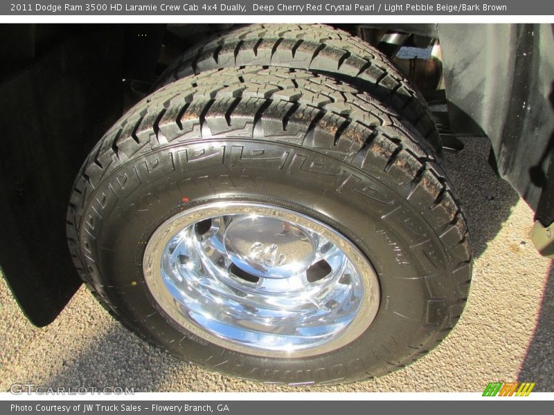 Deep Cherry Red Crystal Pearl / Light Pebble Beige/Bark Brown 2011 Dodge Ram 3500 HD Laramie Crew Cab 4x4 Dually