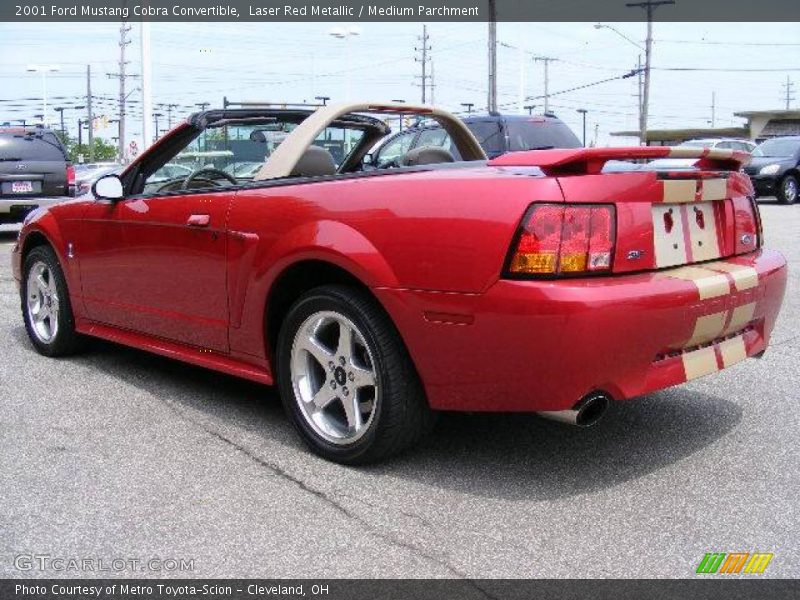 Laser Red Metallic / Medium Parchment 2001 Ford Mustang Cobra Convertible