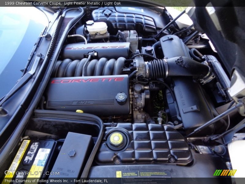 Light Pewter Metallic / Light Oak 1999 Chevrolet Corvette Coupe