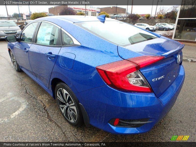 Aegean Blue Metallic / Black 2017 Honda Civic EX-T Sedan