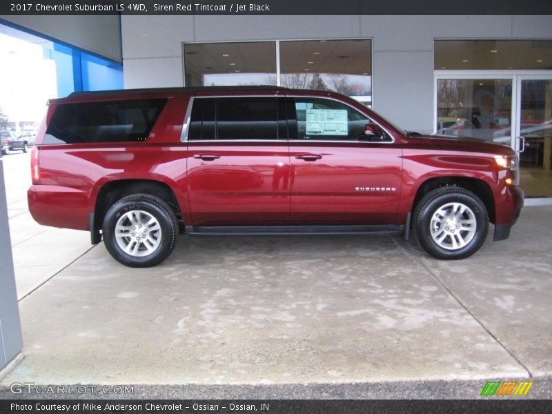 Siren Red Tintcoat / Jet Black 2017 Chevrolet Suburban LS 4WD