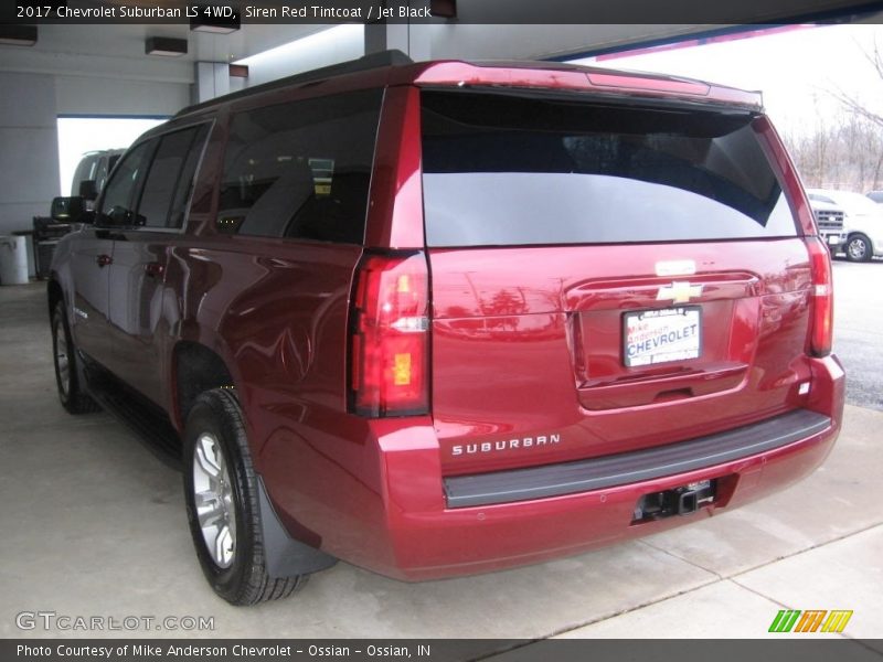 Siren Red Tintcoat / Jet Black 2017 Chevrolet Suburban LS 4WD