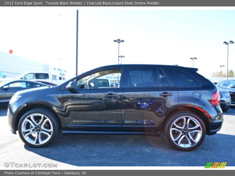 Tuxedo Black Metallic / Charcoal Black/Liquid Silver Smoke Metallic 2013 Ford Edge Sport