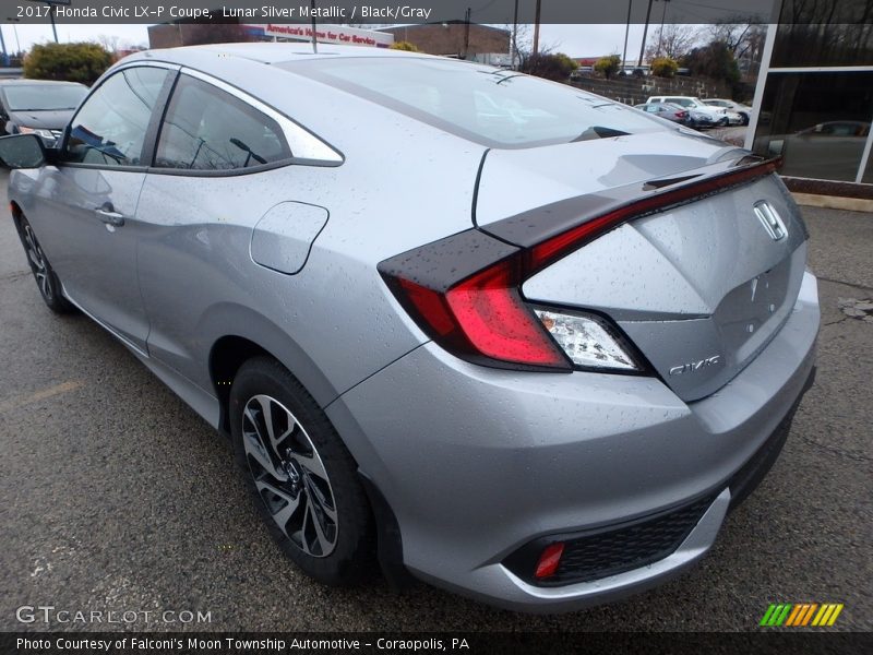 Lunar Silver Metallic / Black/Gray 2017 Honda Civic LX-P Coupe